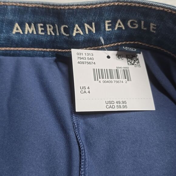 320 NWT AE Next Level High-Waisted Denim Skort Size 4 - Picture 6 of 11